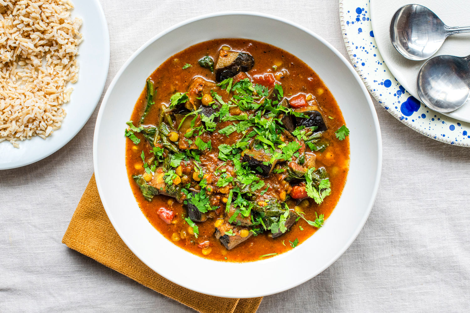 Aubergine and Split Pea Dhansak | The Doctor's Kitchen