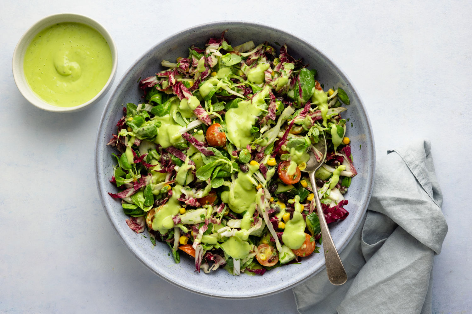 Bean Salad with Spicy Avocado Cream Dressing | The Doctor's Kitchen