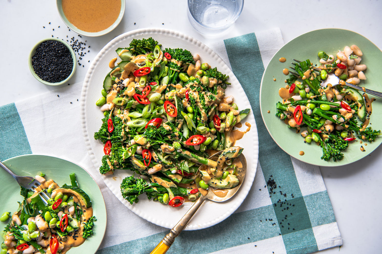Broccoli, Edamame and Bean Salad with Peanut and Sesame Dressing | The Doctor's Kitchen