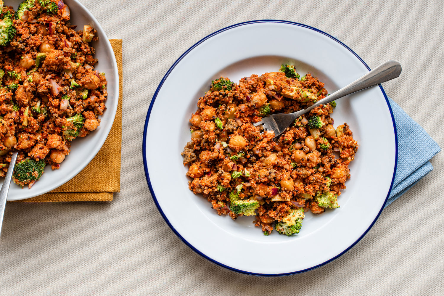 Chickpea, Quinoa, and Broccoli Salad with Romesco Sauce | The Doctor's Kitchen