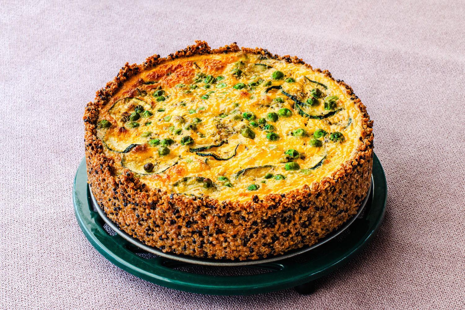 Courgette and Pea Quinoa Tart | The Doctor's Kitchen