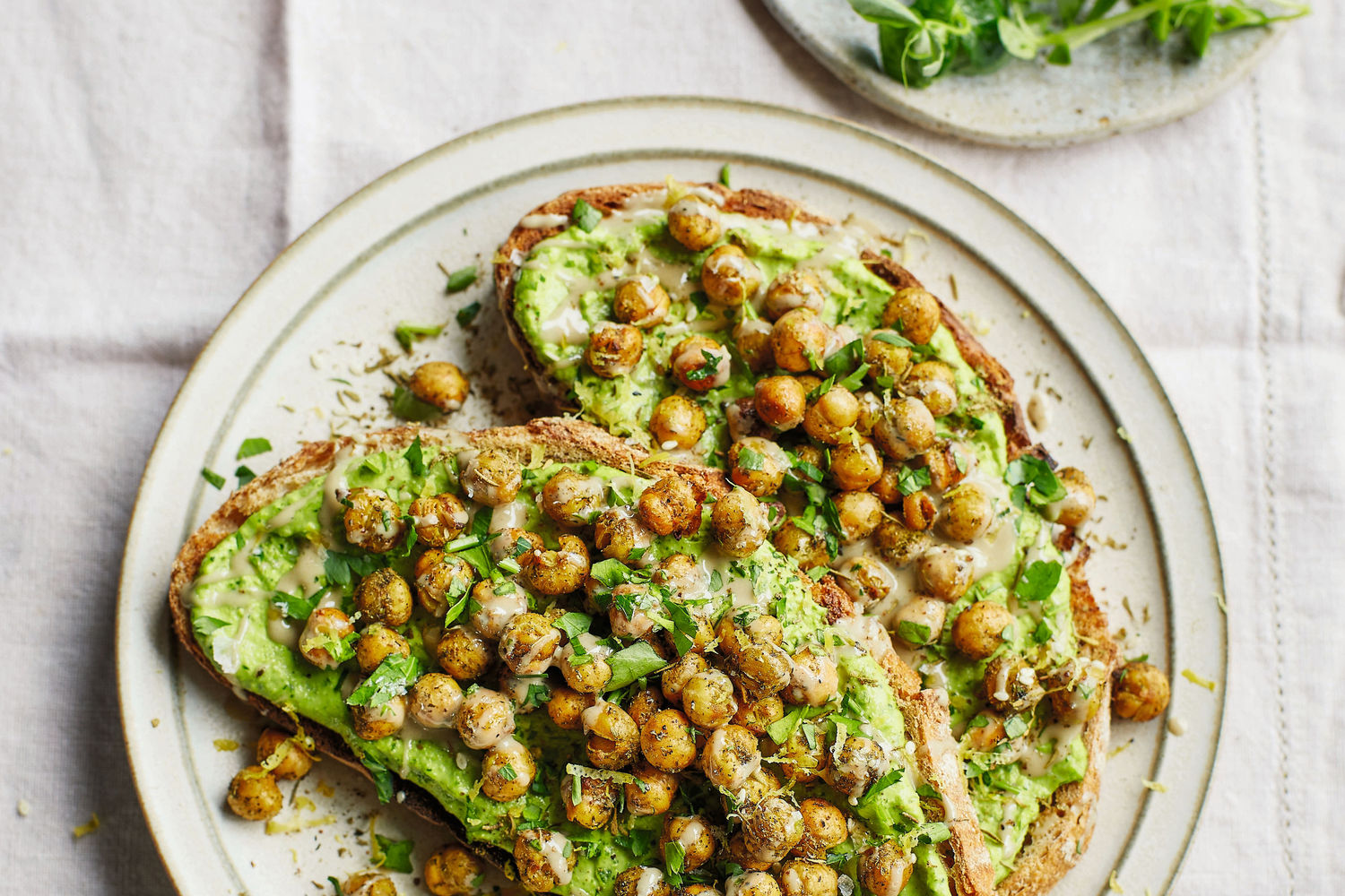 Crispy Chickpeas on Green Toast | The Doctor's Kitchen