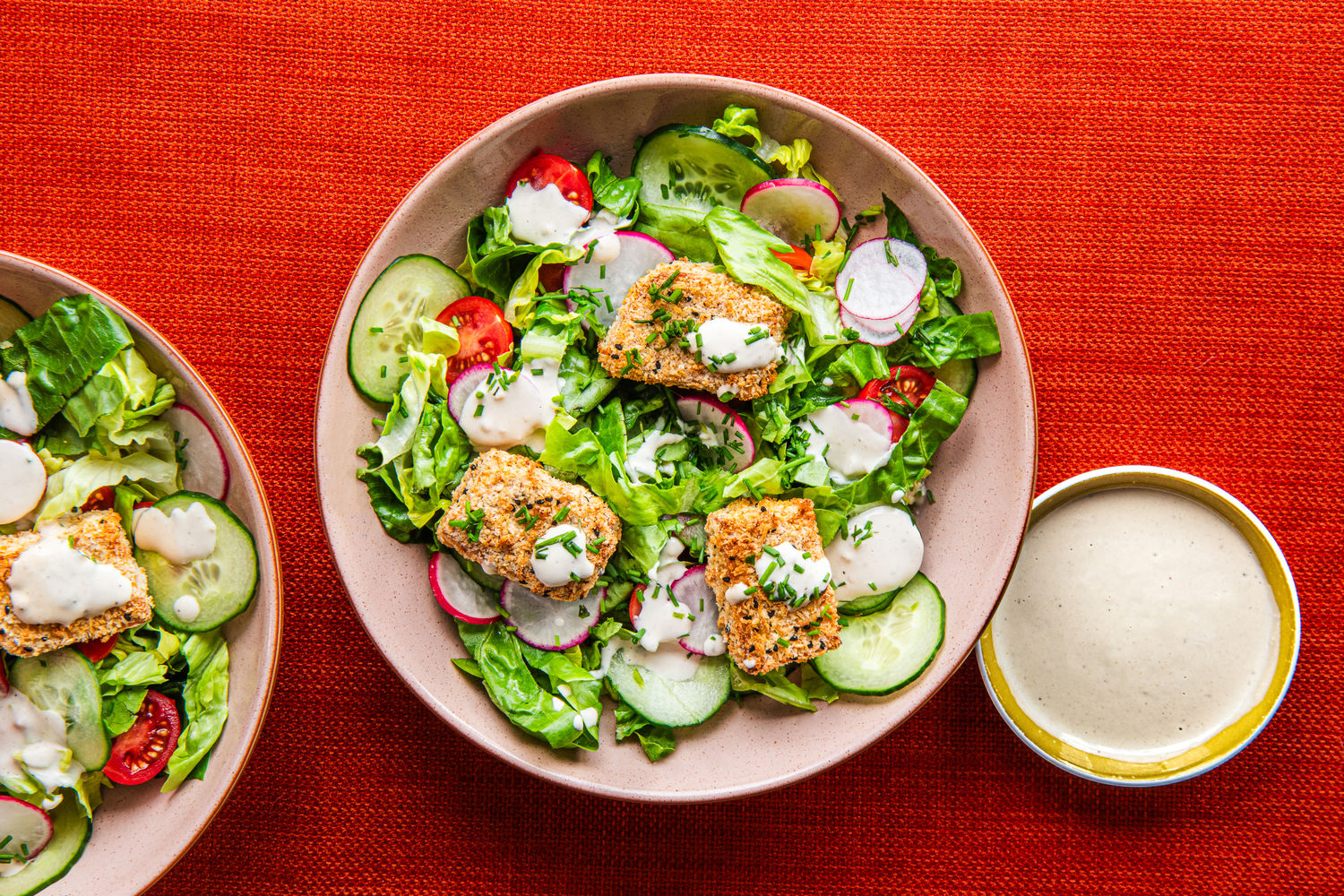 Crispy Tofu Salad Bowl with Tahini Yoghurt Dressing | The Doctor's Kitchen
