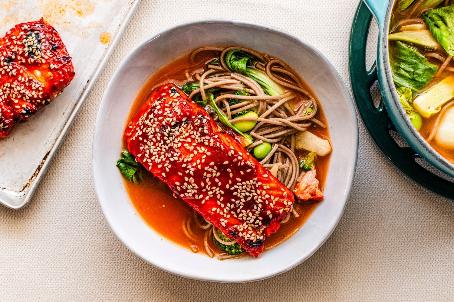 Gochujang-glazed Salmon and Soba Noodles | The Doctor's Kitchen