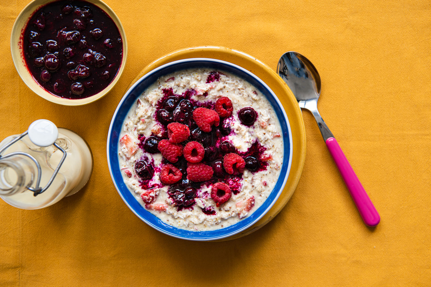 Grain Free Apple and Almond Bircher with Blueberry Compote | The Doctor's Kitchen
