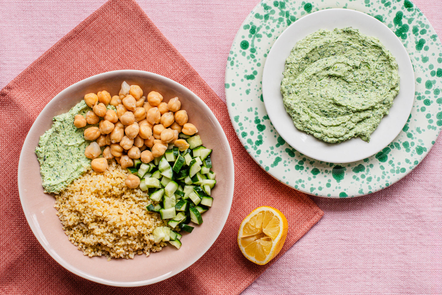 Green Goddess Cottage Cheese Salad Bowl