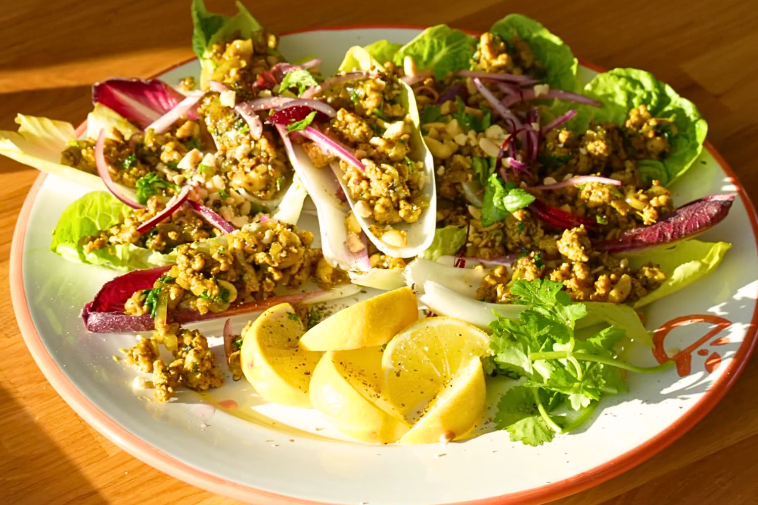 Gurdeep Loyal's Turmeric and Black Pepper Larb Cups with Lime Leaf | The Doctor's Kitchen