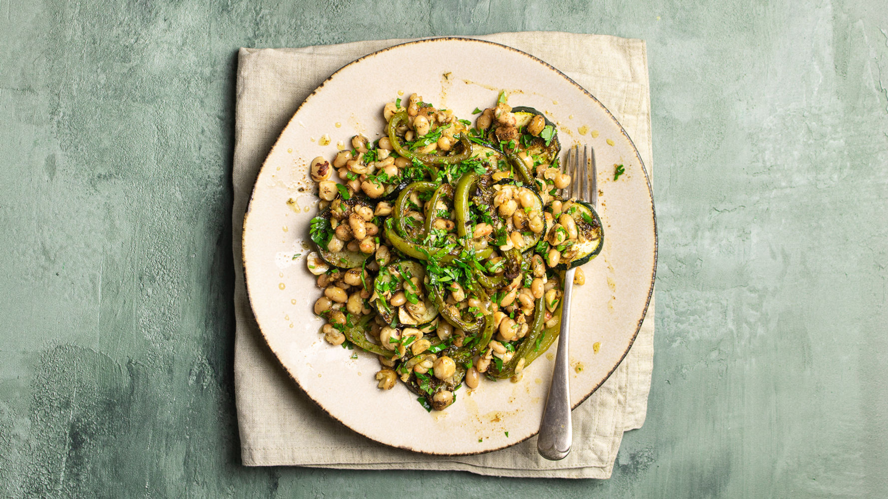 Herby Haricot and Hazelnut Traybake