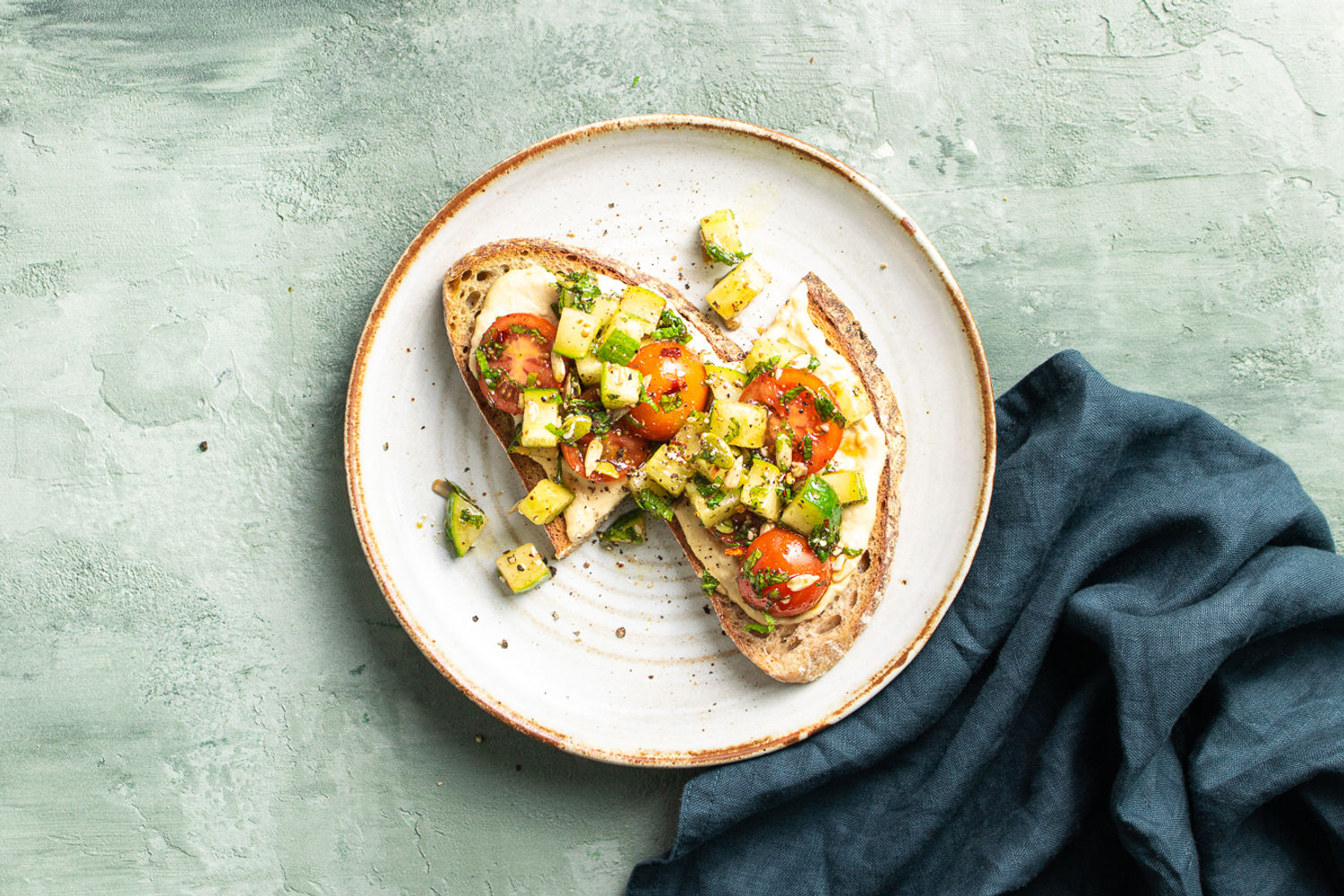 Hummus Open Sandwich | The Doctor's Kitchen