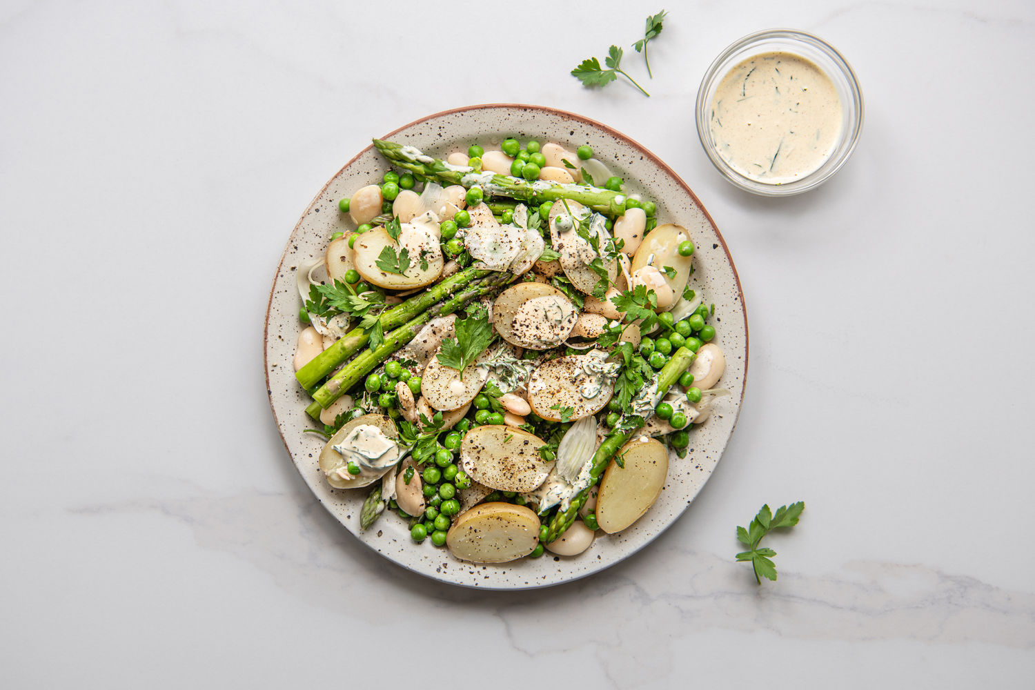 New Potato and Asparagus Salad with Ranch Dressing | The Doctor's Kitchen