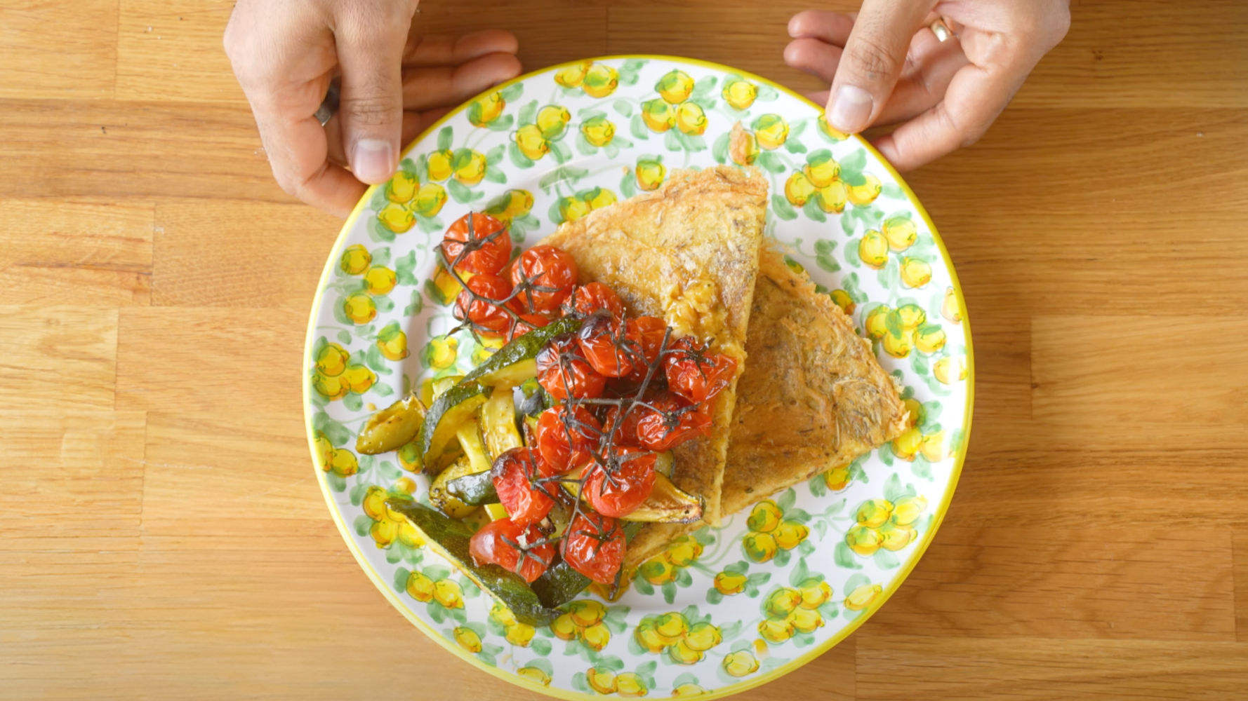 Nina Parker’s Courgette and Tomato Sticky Tray with Farinata | The Doctor's Kitchen