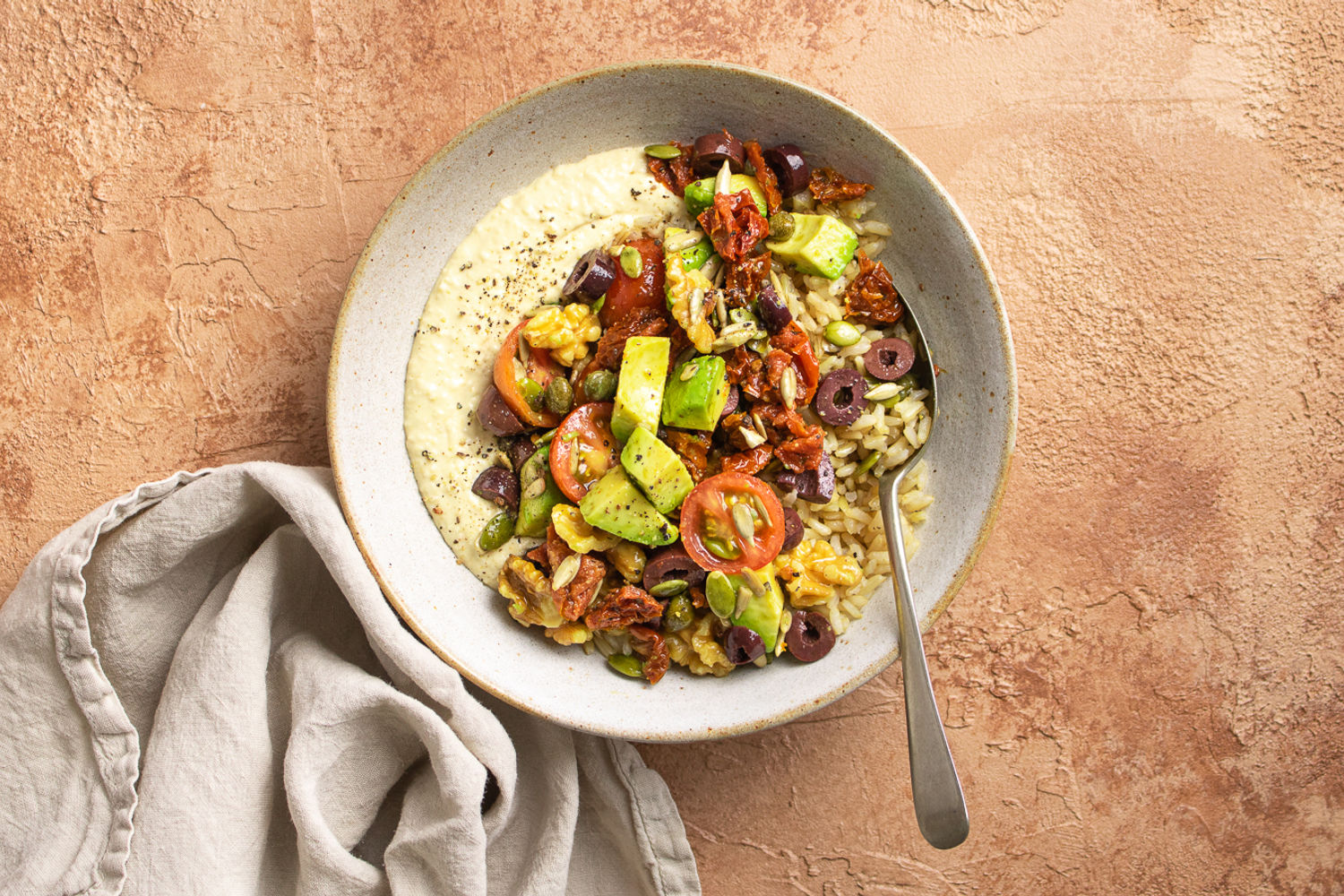Nuts and Grains Hummus Bowl | The Doctor's Kitchen