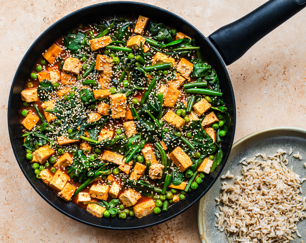 One-Pan Gochujang Tofu and Greens | The Doctor's Kitchen