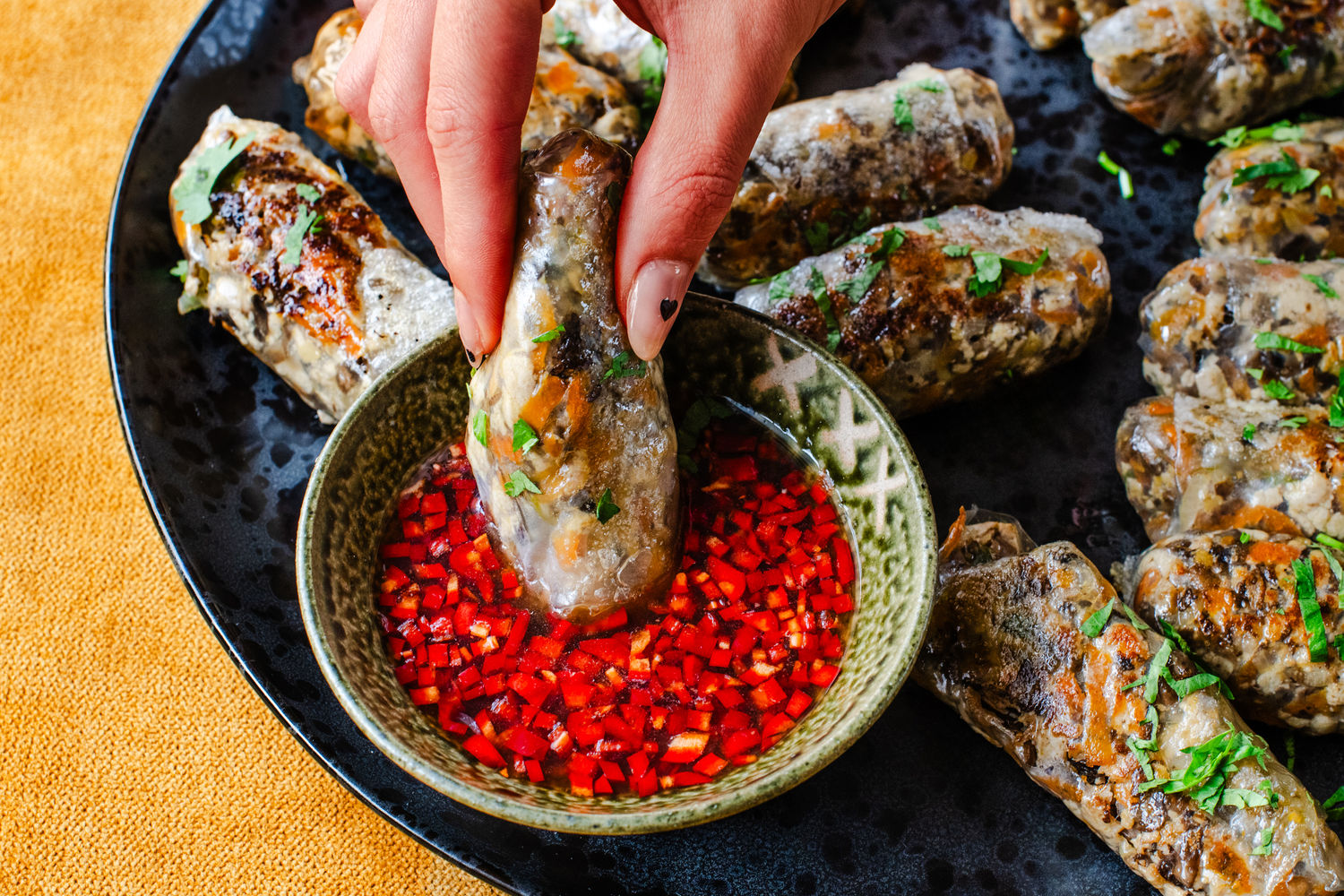 Pan-fried Mushroom and Tofu Spring Rolls | The Doctor's Kitchen