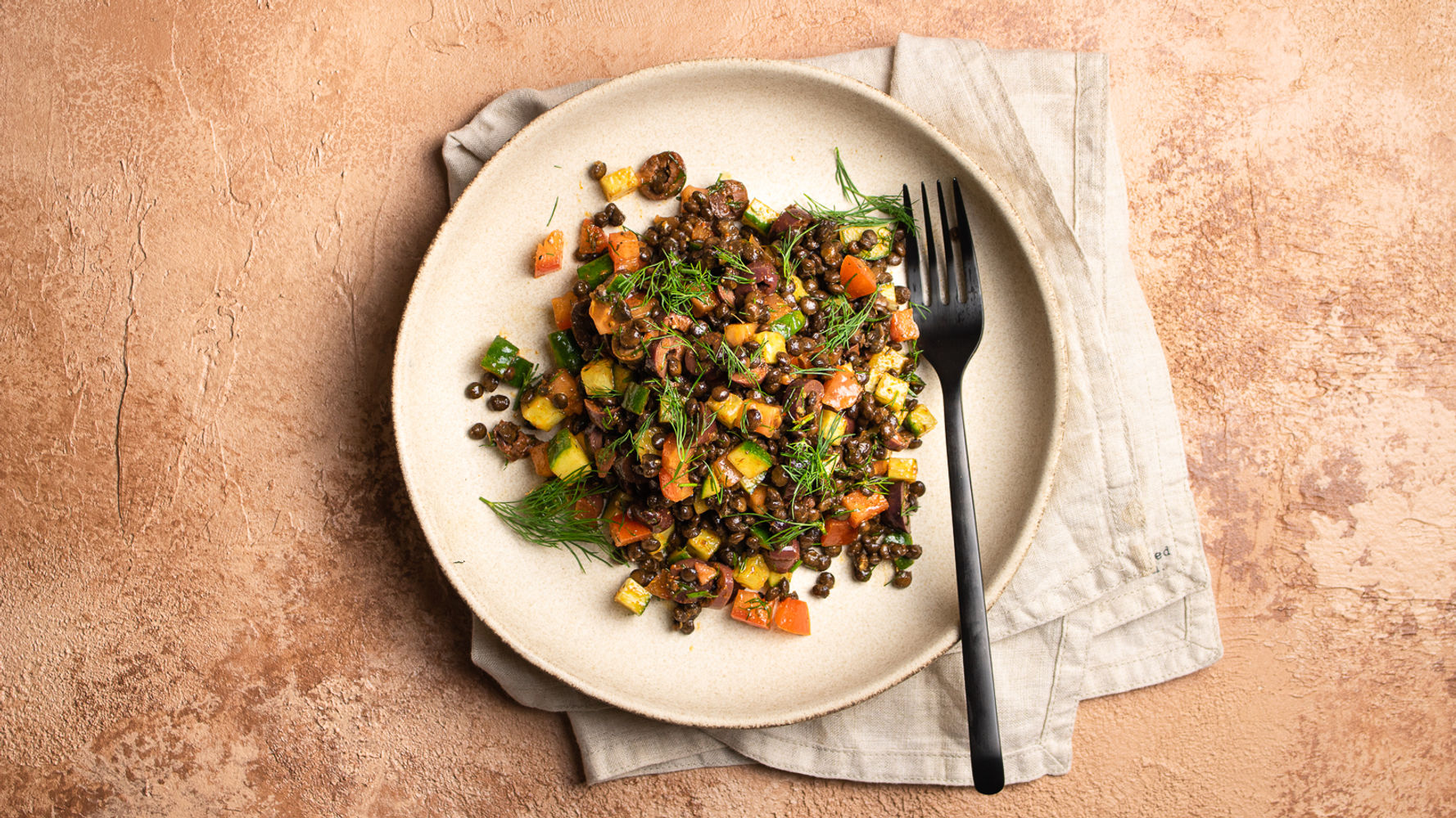 Puy Lentil Salad with Cucumber, Olive and Dill | The Doctor's Kitchen