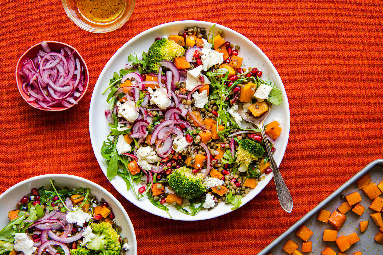 Roast Squash & Pomegranate Salad with Pickled Onions & Goats Cheese | The Doctor's Kitchen