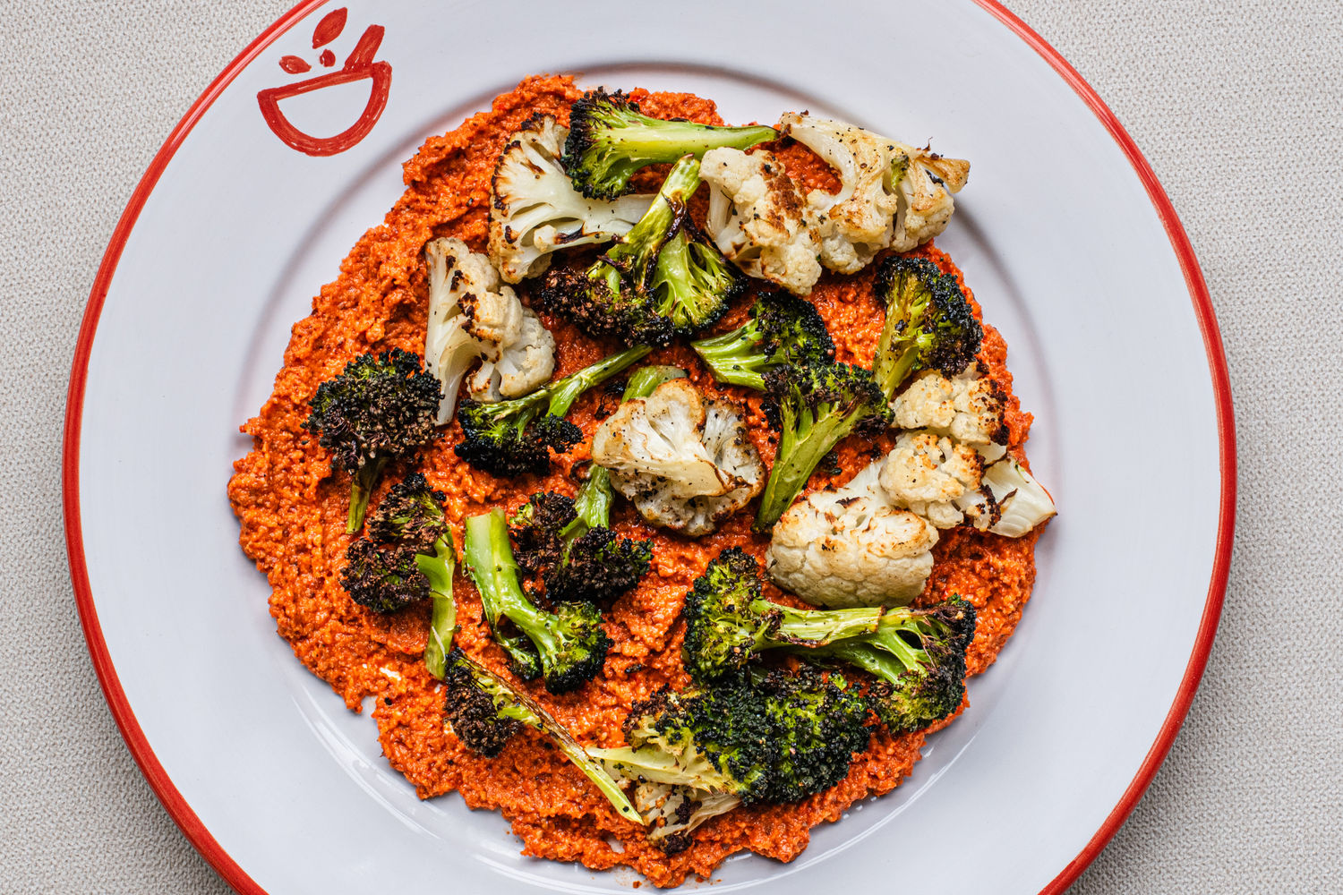 Roasted Cauliflower and Broccoli with Romesco Sauce | The Doctor's Kitchen