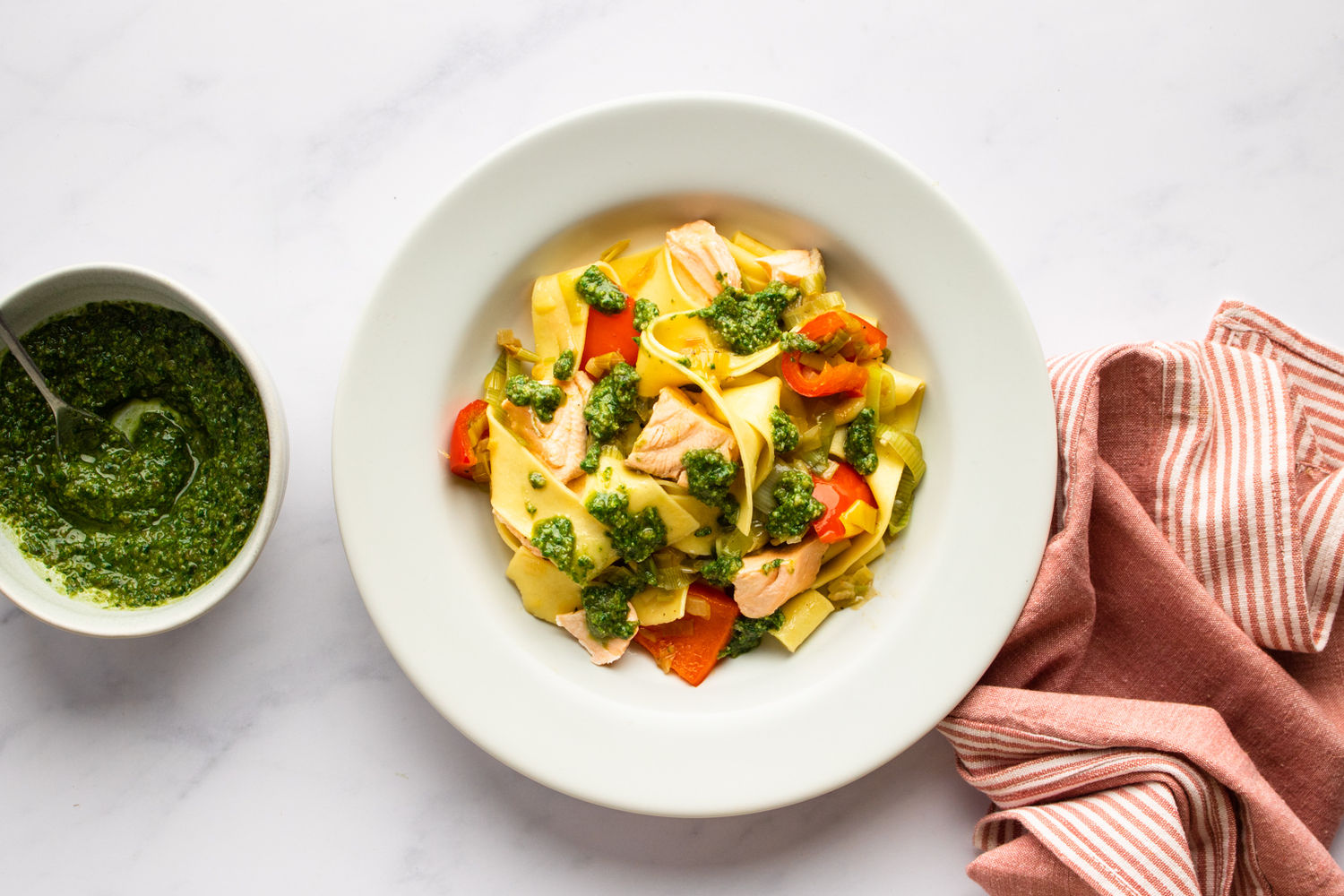 Salmon Pasta with Walnut Pesto | The Doctor's Kitchen