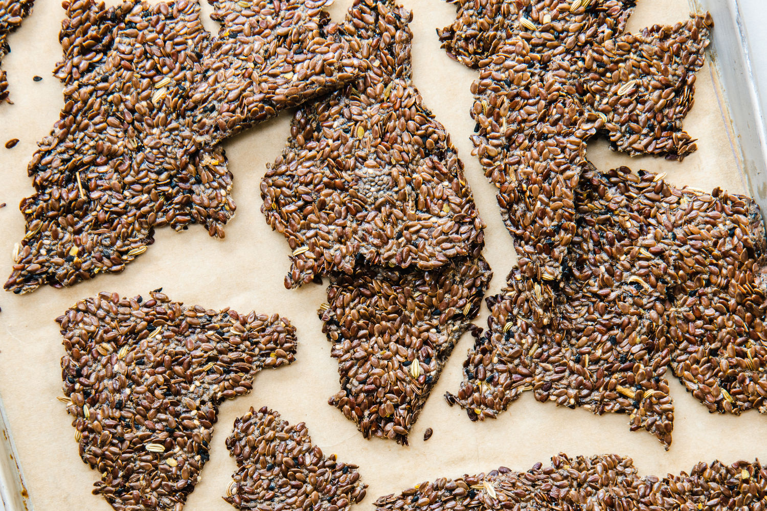 Savoury Flax and Chia Seed Crackers