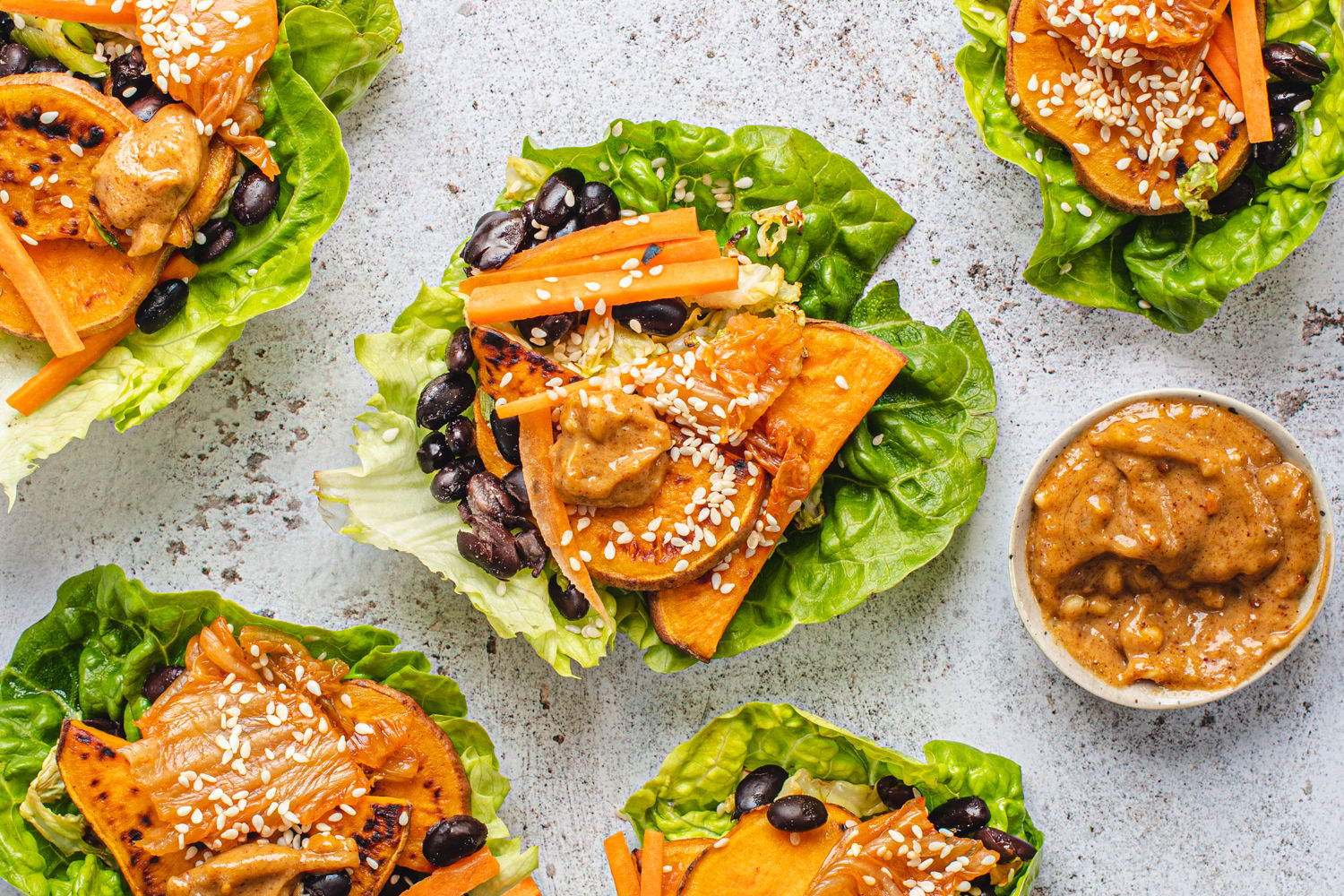 Spicy Peanut and Black Bean Lettuce Cups | The Doctor's Kitchen