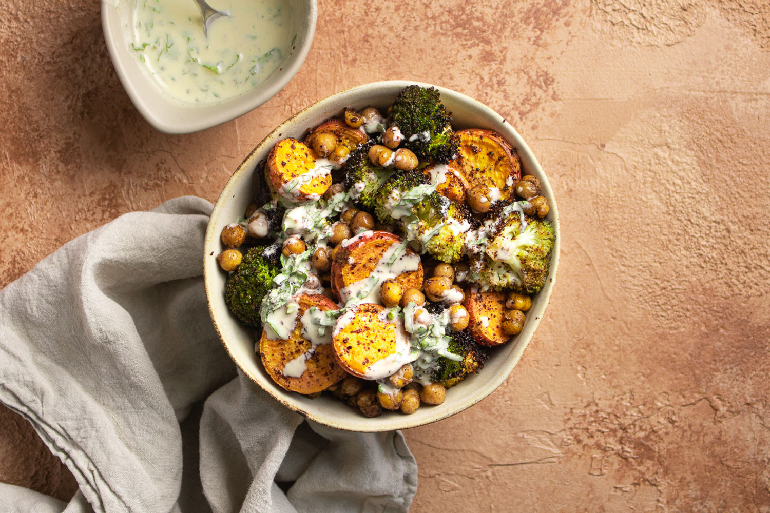 Sweet Potato, Chickpea Salad with Sumac and Tahini dressing | The ...