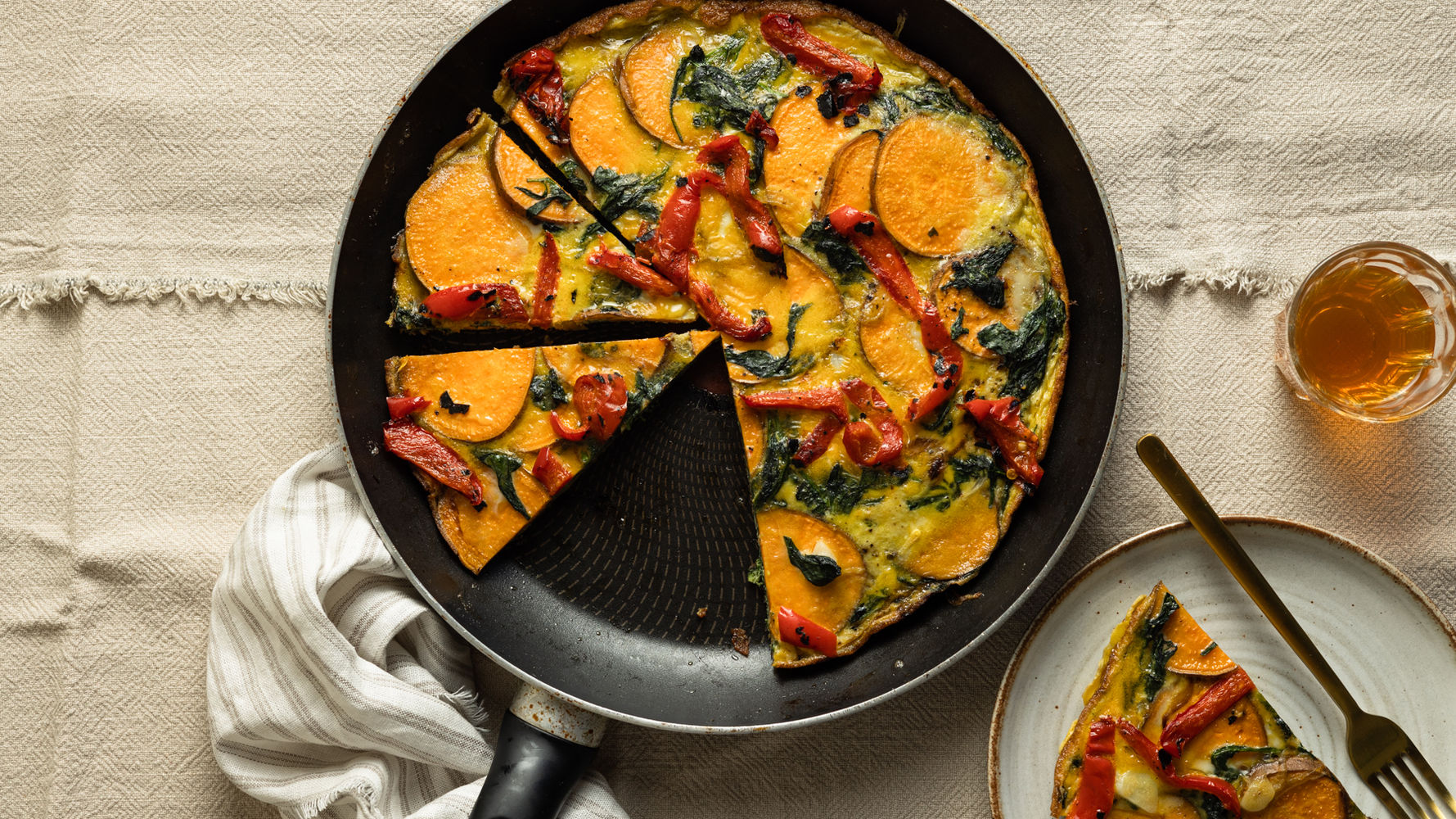 Sweet Potato, Roasted Pepper & Spinach Tortilla