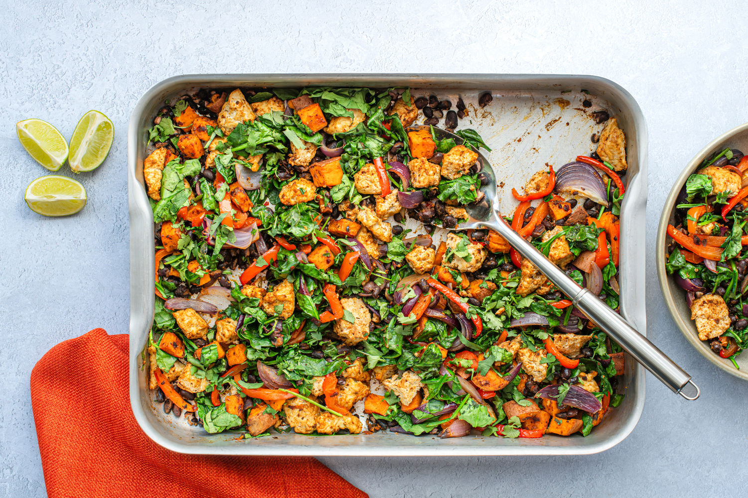 Tofu, Black Bean and Sweet Potato Traybake