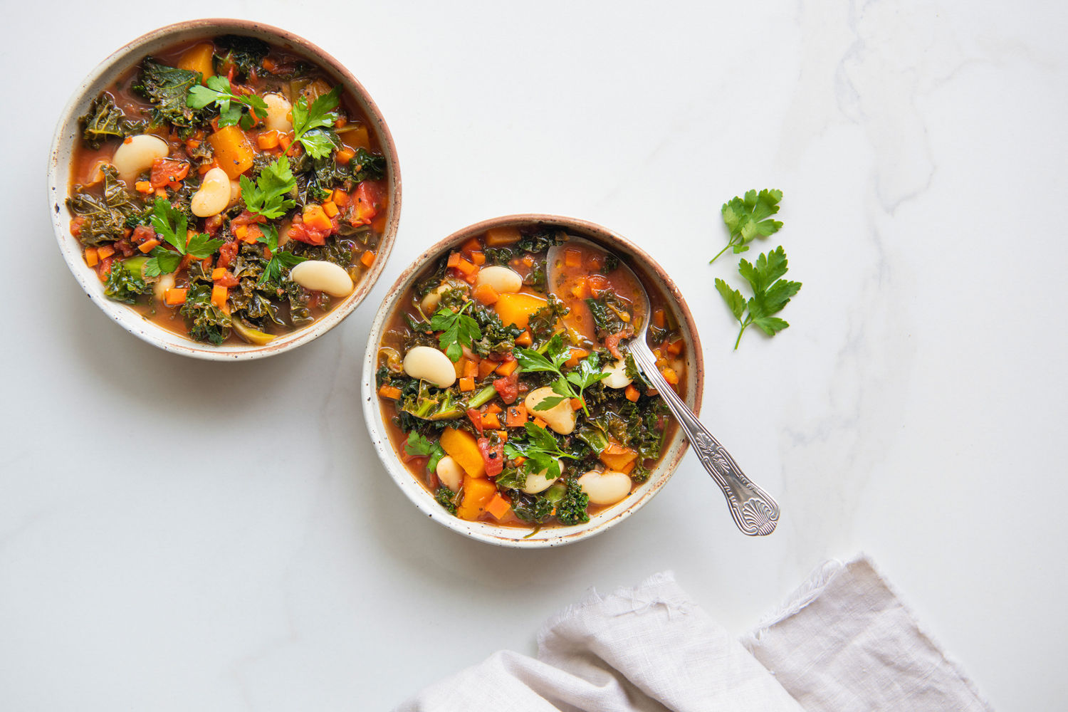 Tuscan Inspired Soup with Squash, Kale and Carrots | The Doctor's Kitchen